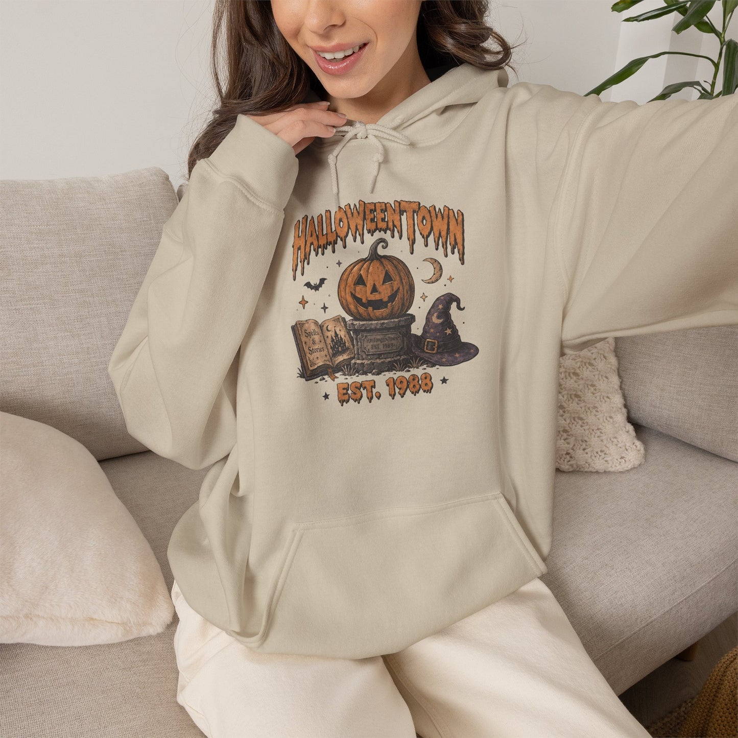 Halloweentown Pumpkin Graveyard Hoodie | Halloween Jack-O'-Lantern
