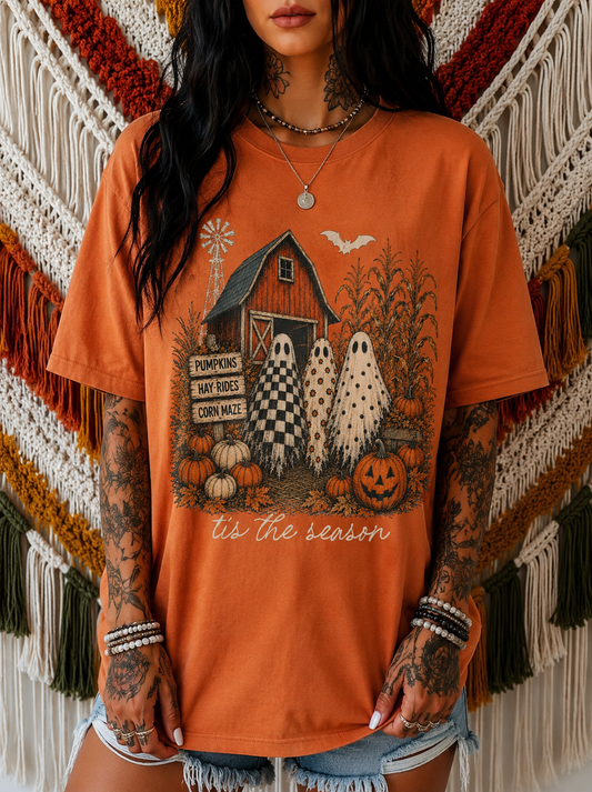 Halloween Graphic tee Unisex Garment-Dyed T-shirt