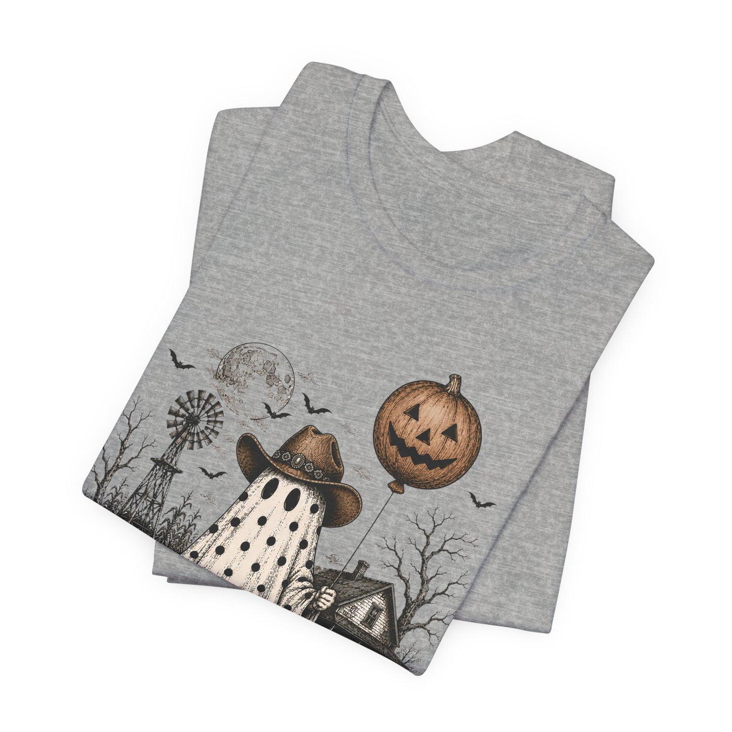 Halloween Ghost Tee — “Boo y’all” Vintage Pumpkin Costume Shirt