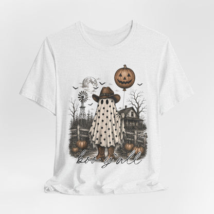 Halloween Ghost Tee — “Boo y’all” Vintage Pumpkin Costume Shirt