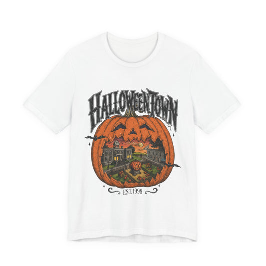 Halloweentown Pumpkin Graphic Tee — "Halloweentown" EST. 1993 Halloween T‑Shirt
