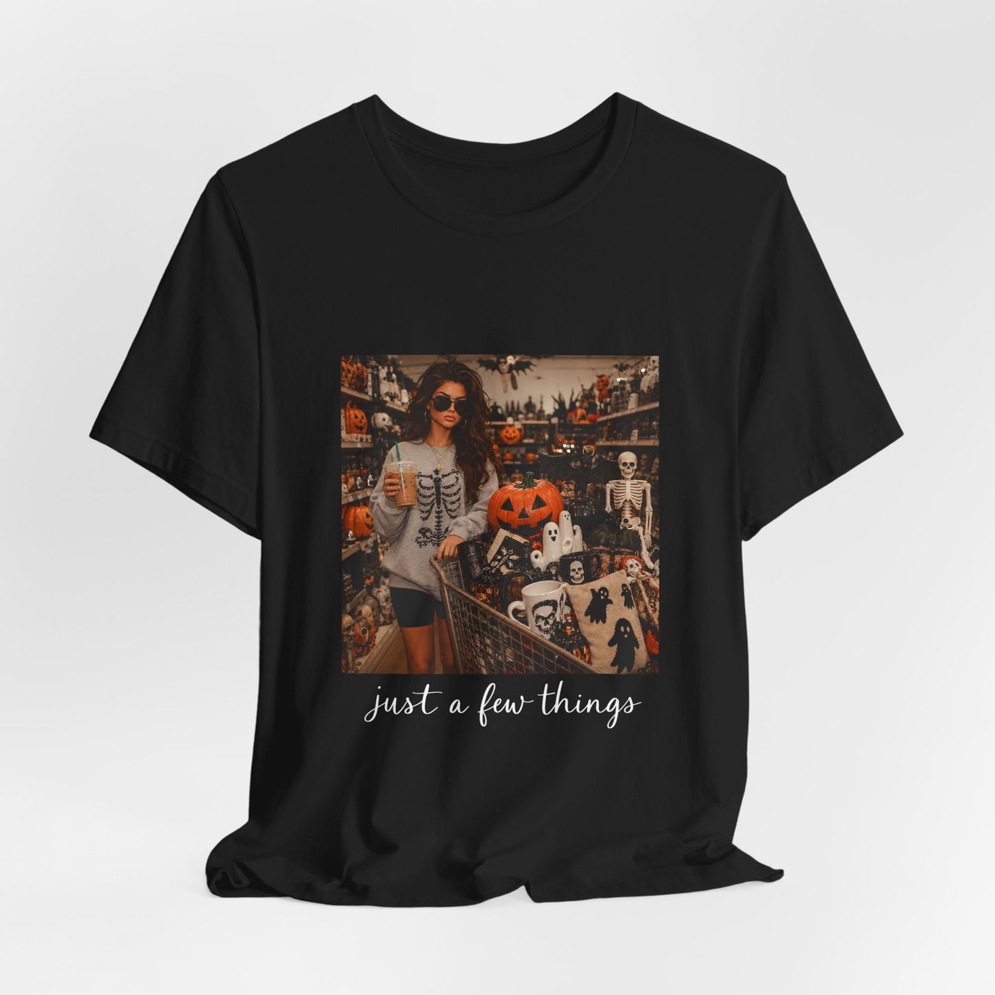 Halloween Vintage Photo Tee — "just a few things" Pumpkin Shop Graphic