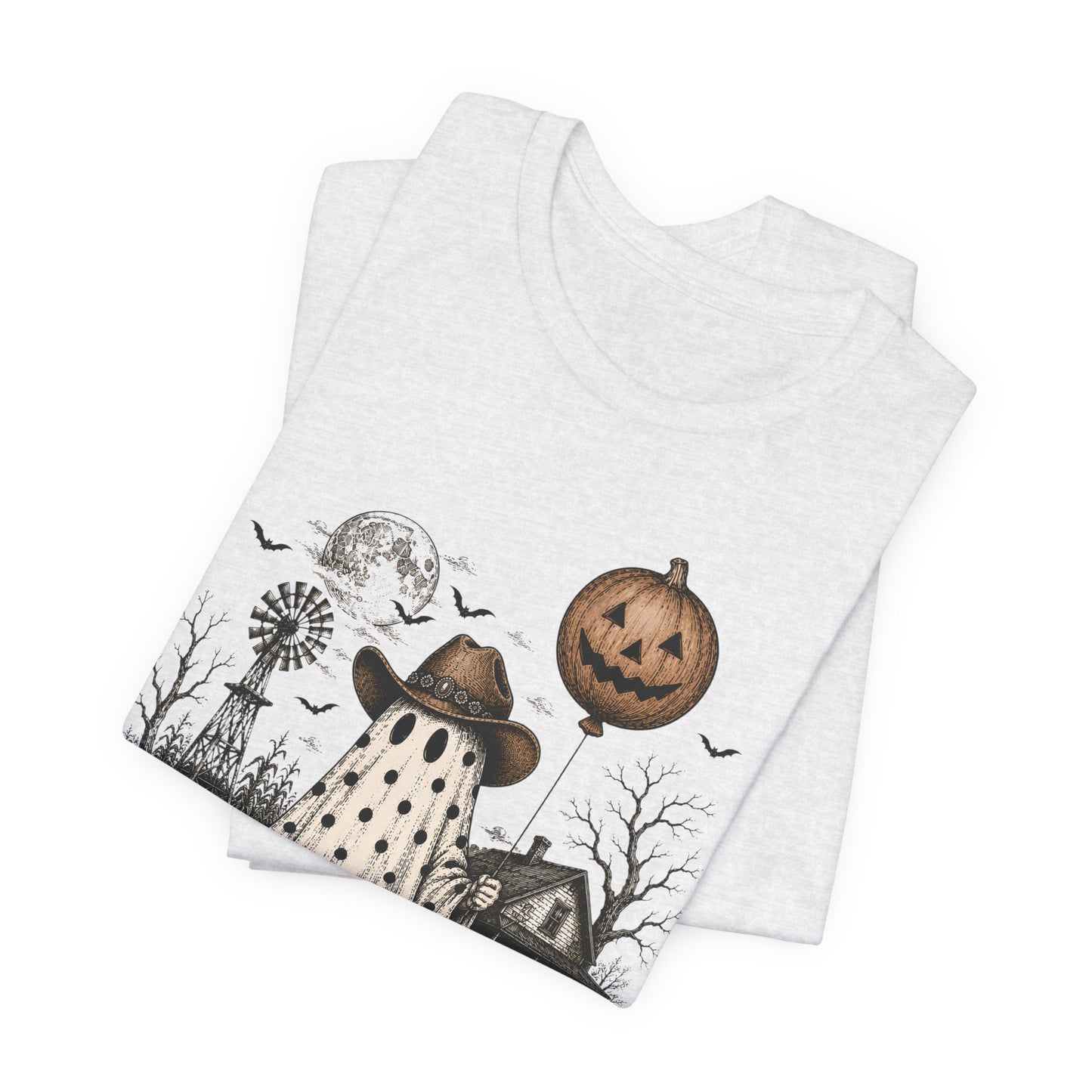Halloween Ghost Tee — “Boo y’all” Vintage Pumpkin Costume Shirt