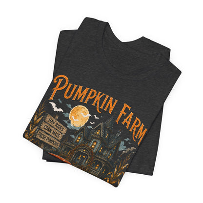 Pumpkin Farm Halloween Tee — "Magically Grown" Vintage Truck & Jack-O'-Lantern Shirt