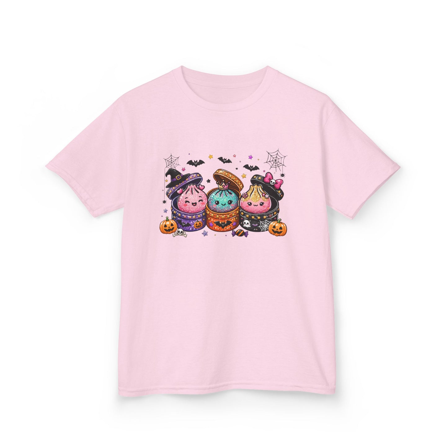 Kids Halloween Candy Trio Tee — Cute Trick-or-Treat Pumpkin Witch Design