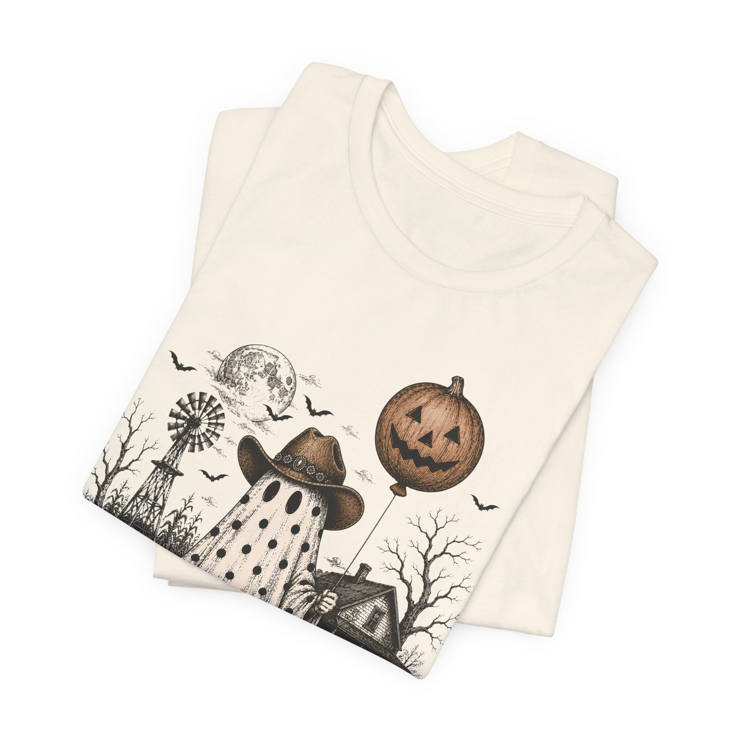 Halloween Ghost Tee — “Boo y’all” Vintage Pumpkin Costume Shirt