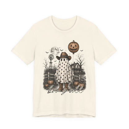 Halloween Ghost Tee — “Boo y’all” Vintage Pumpkin Costume Shirt