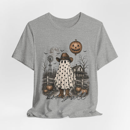 Halloween Ghost Tee — “Boo y’all” Vintage Pumpkin Costume Shirt