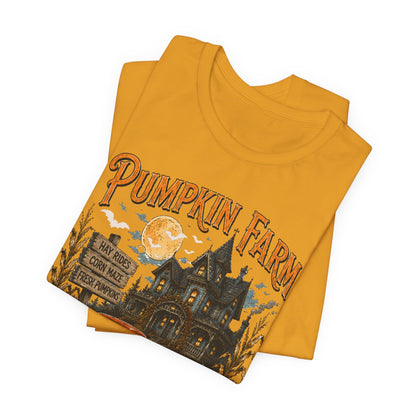 Pumpkin Farm Halloween Tee — "Magically Grown" Vintage Truck & Jack-O'-Lantern Shirt
