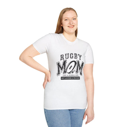 Rugby Mom T-Shirt — Distressed Football Design, Perfect Gift for Rugby Mothers