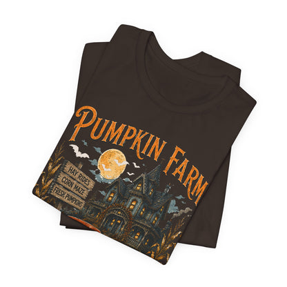 Pumpkin Farm Halloween Tee — "Magically Grown" Vintage Truck & Jack-O'-Lantern Shirt