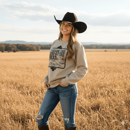 Follow The Word Not The Herd Graphic Sweatshirt
